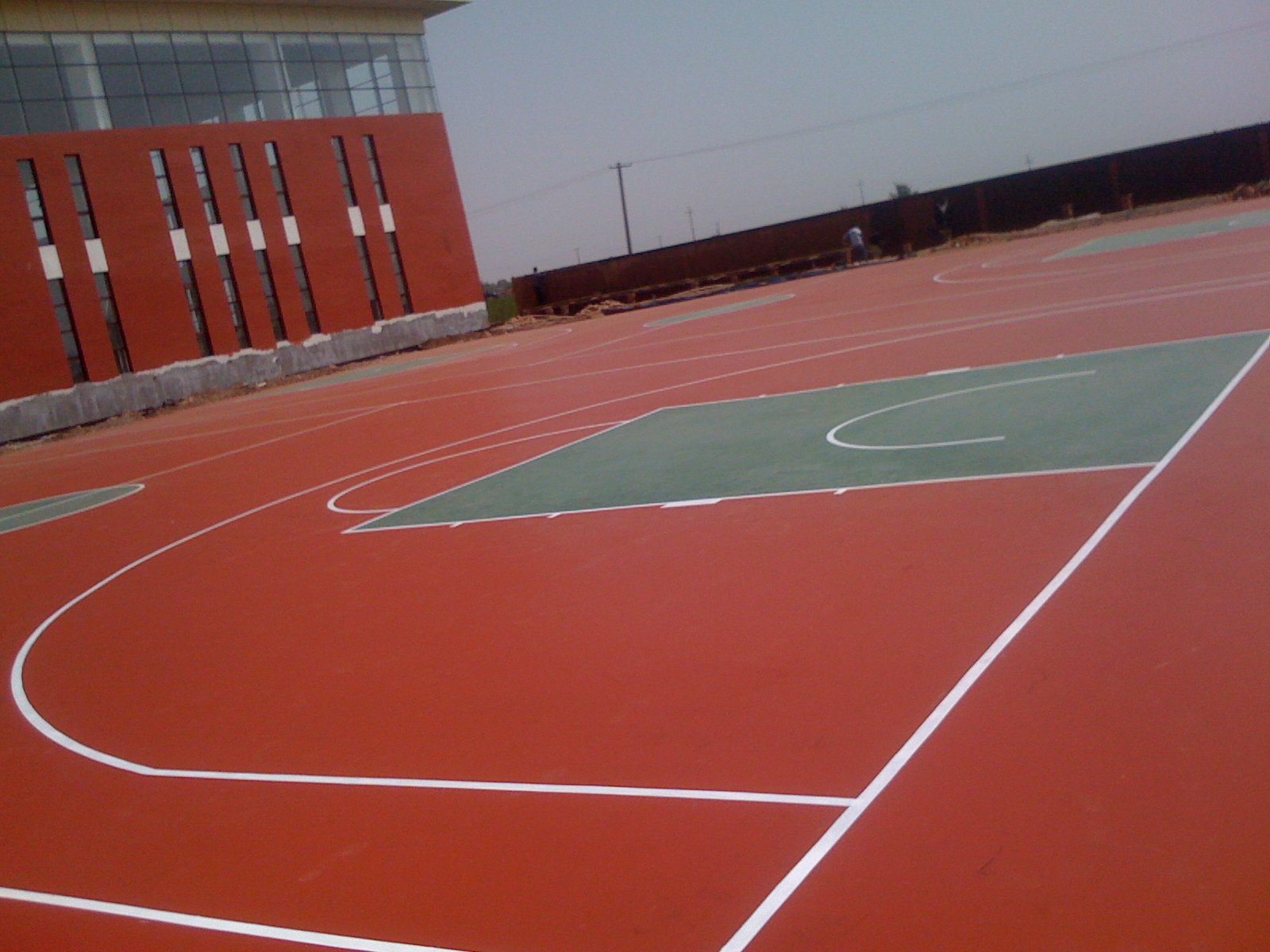 纳林西里小学硅PU塑胶篮球场、排球场
